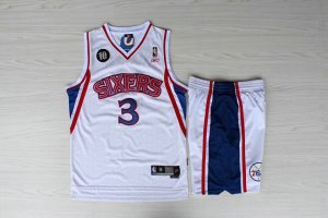 Maillot De Basket Philadelphia 76ers Retro 10th Anniversary Blanc Short et Survetement